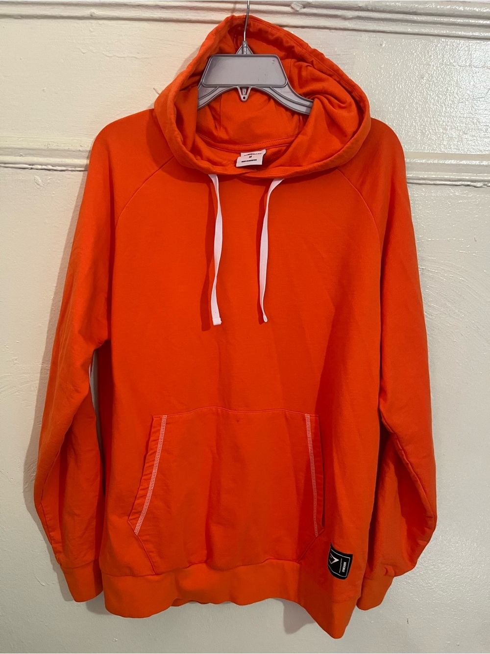 Gymshark Men's Orange Crewneck Hoodie Sweatshirt
